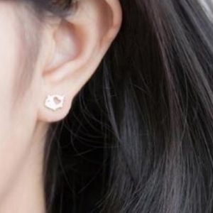 Sterling silver 925 curly tail piggy earrings.